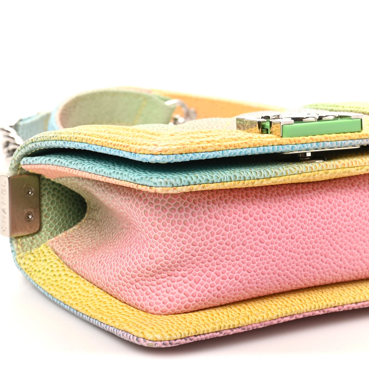 Chanel Caviar Quilted Mini Cuba Rainbow Boy Flap  Pink Multicolor 9 of 10