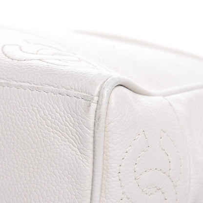 Chanel Caviar CC Shoulder Bag White 10 of 12