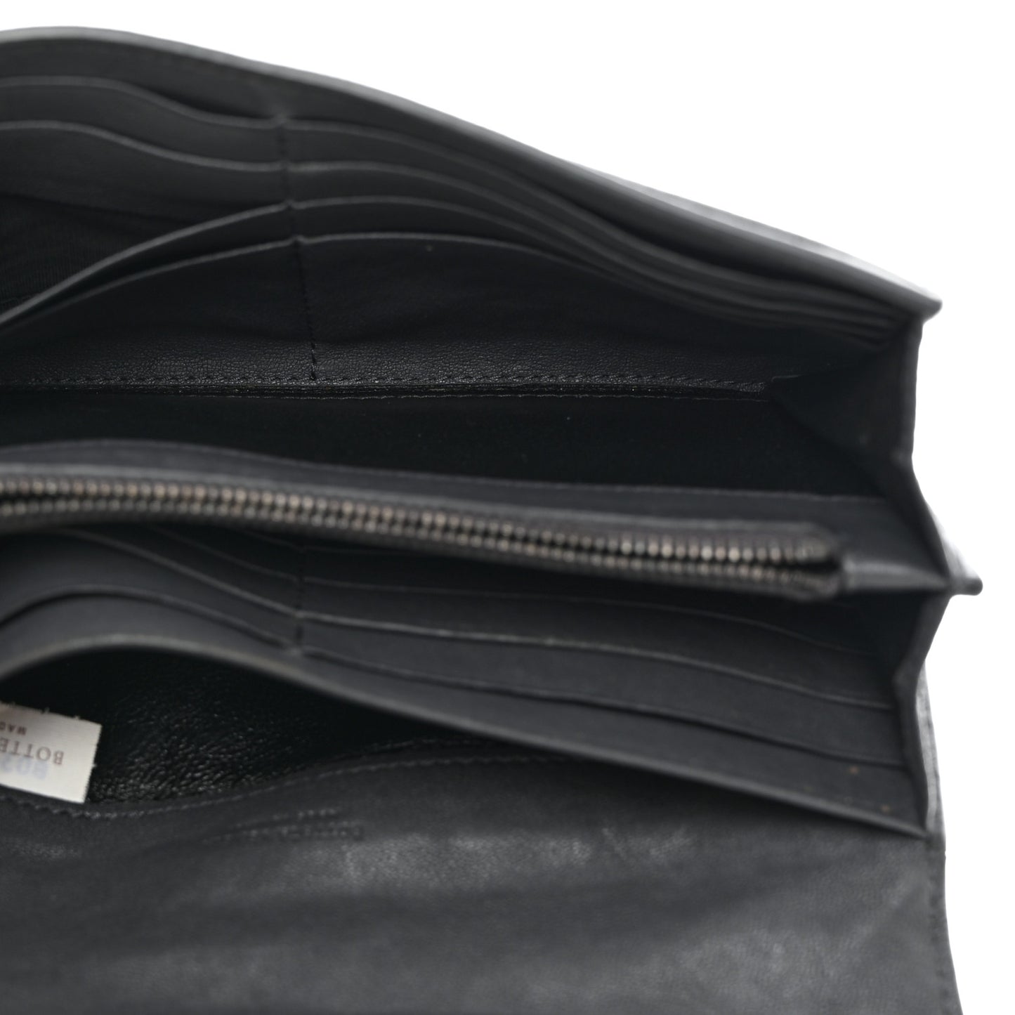 Nappa Intrecciato Continental Flap Wallet Ferro Gray