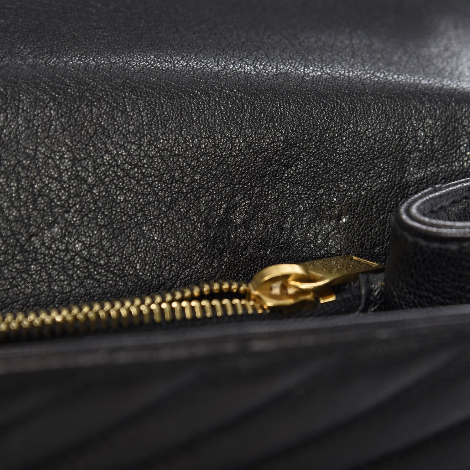 Saint Laurent Sheepskin Matelasse Chevron Monogram Large College Satchel Black 8 of 13