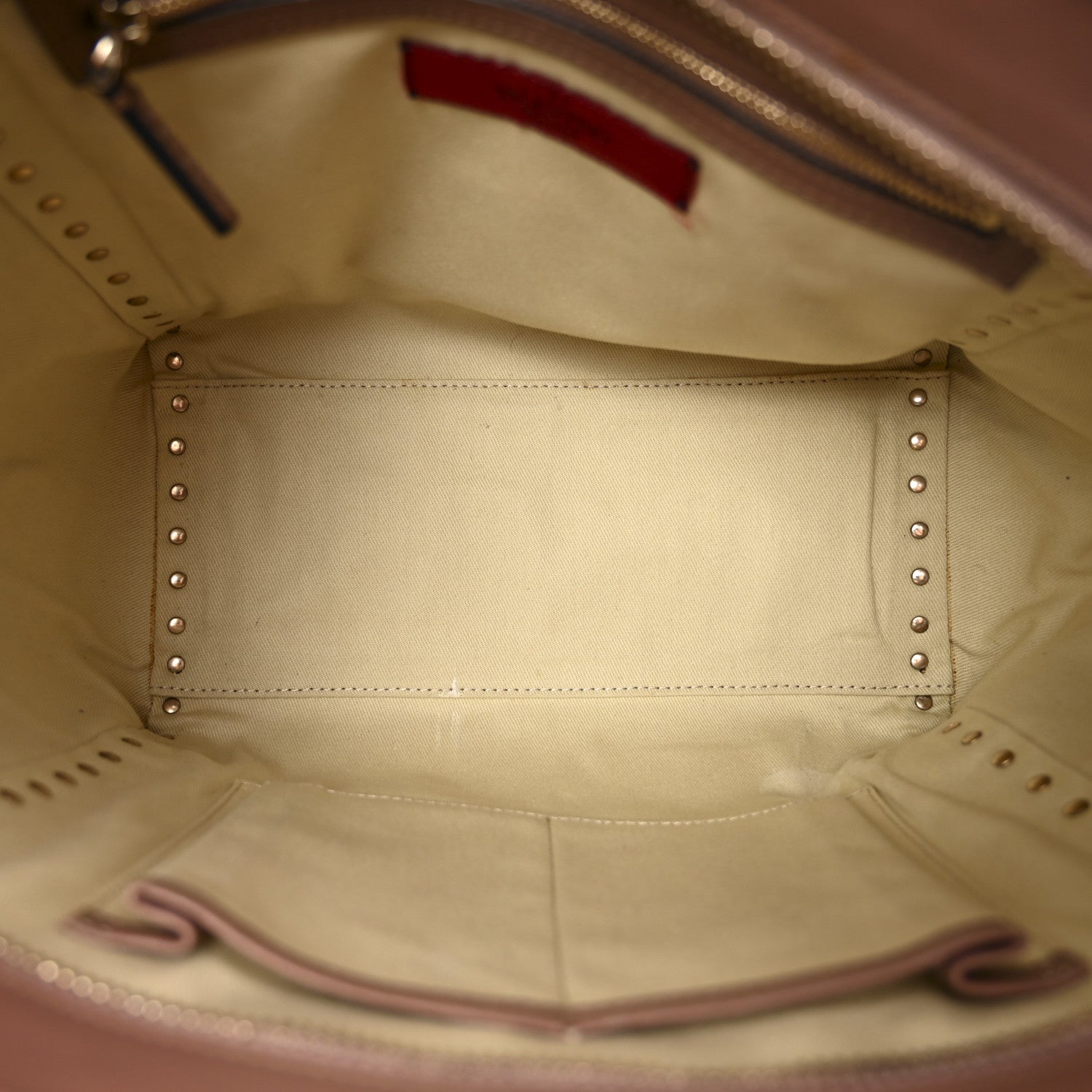 Valentino Garavani Vitello Small Rockstud Double Handle Tote Antique Rose 5 of 15