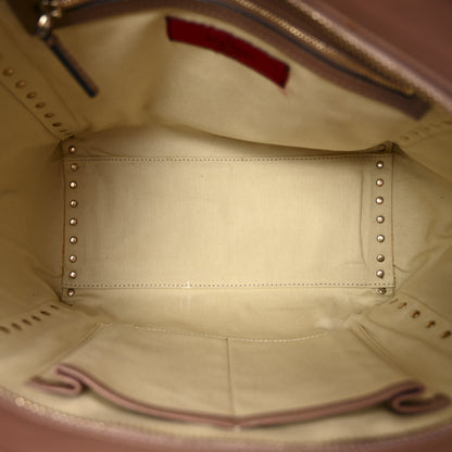 Valentino Garavani Vitello Small Rockstud Double Handle Tote Antique Rose 5 of 15