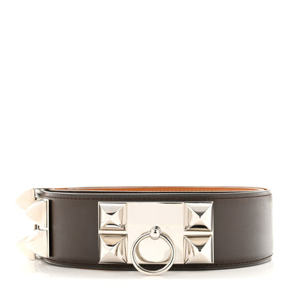 Hermes Box Collier De Chien CDC 50mm Belt 85 34 Chocolate 1 of 6