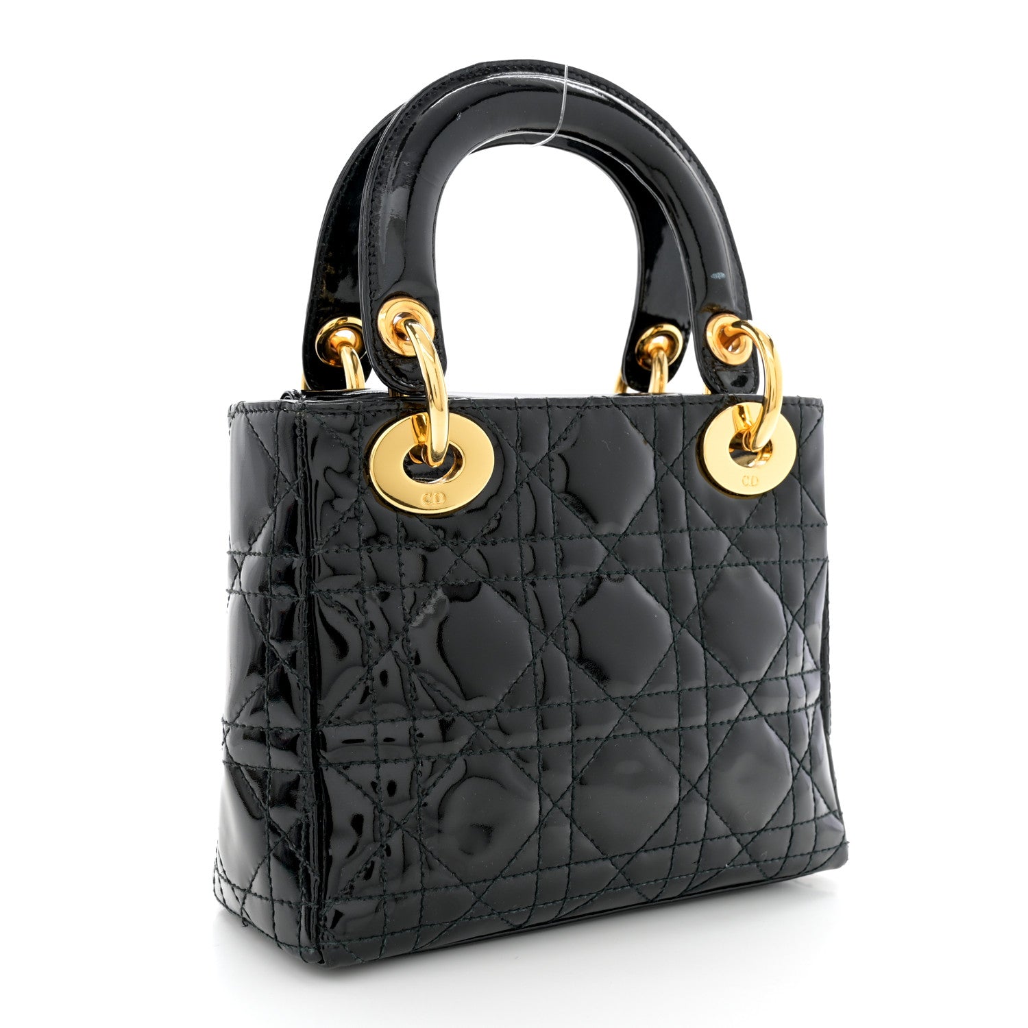 Christian Dior Patent Cannage Mini Lady Dior Black 3 of 13