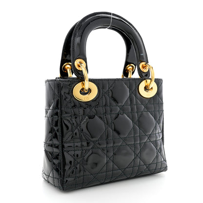 Christian Dior Patent Cannage Mini Lady Dior Black 3 of 13