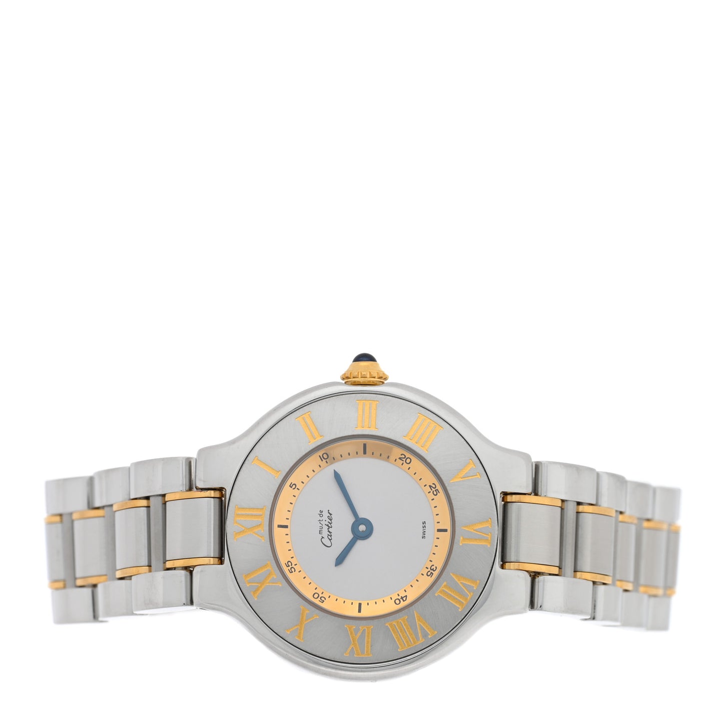 Stainless Steel 18K Yellow Gold 28mm Must de 21 Quartz Watch