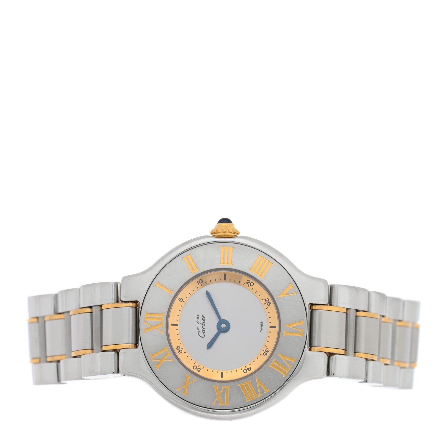 Cartier Stainless Steel 18K Yellow Gold 28mm Must de 21 Quartz Watch 2 of 5