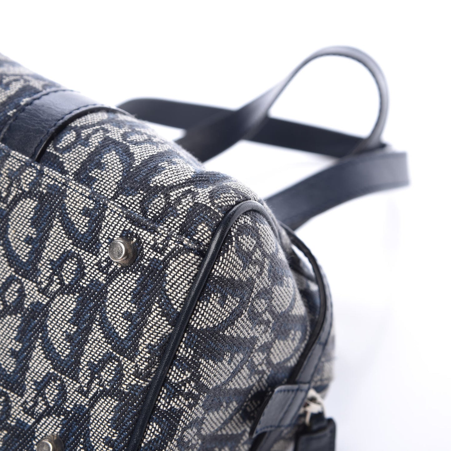 Denim Monogram Charms Shoulder Bag Blue