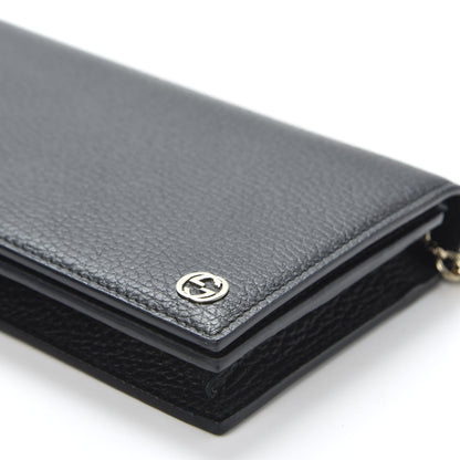Gucci Dollar Calfskin Medium Betty Chain Wallet Black 6 of 10