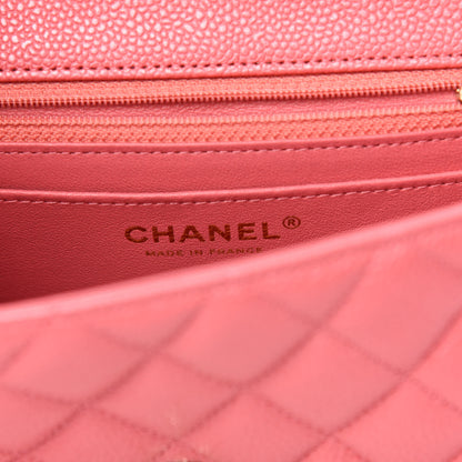 Chanel Iridescent Caviar Quilted Mini Rectangular Flap Dark Pink 6 of 11
