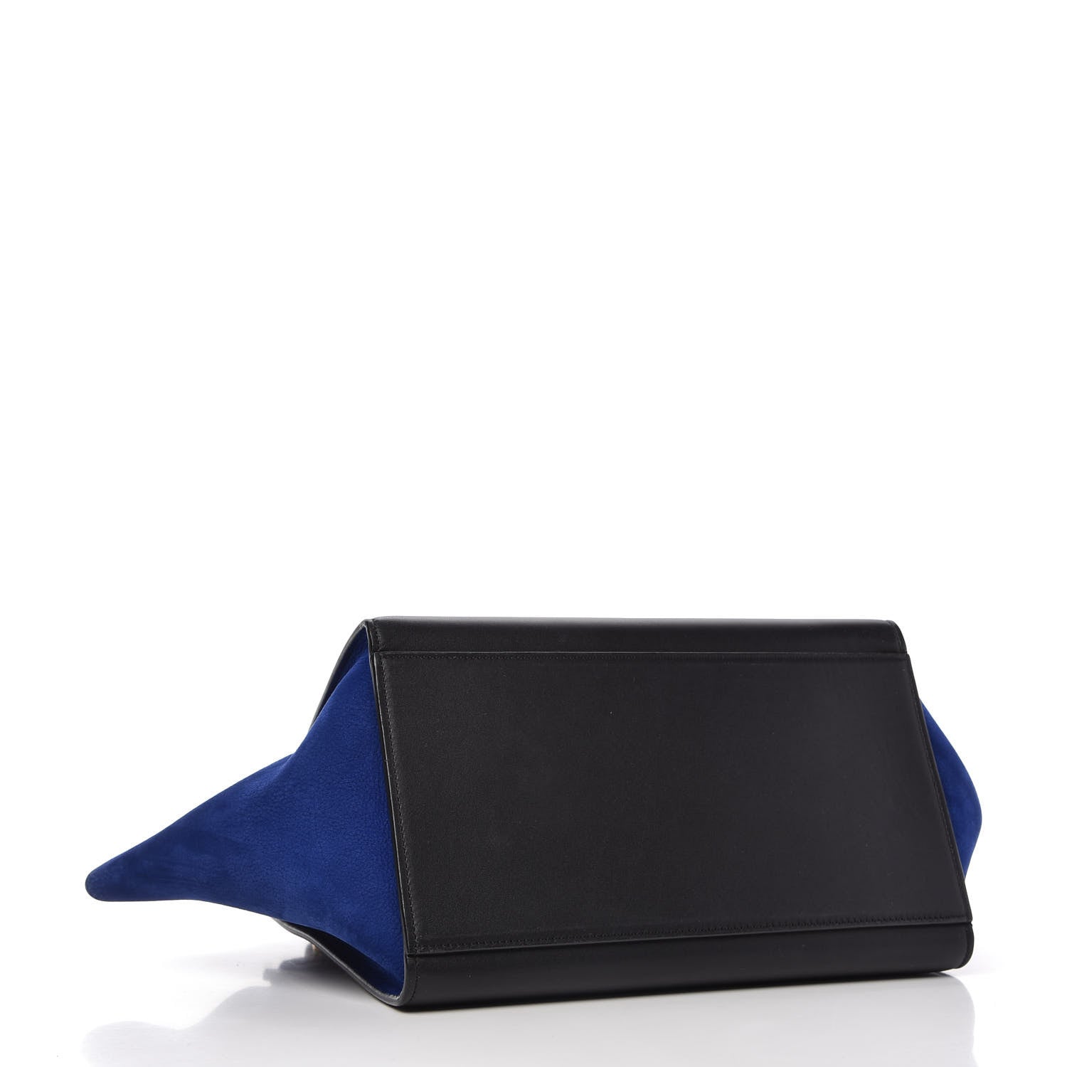 Celine Bullhide Calfskin Nubuck Small Tri-Color Trapeze Coffee 4 of 9