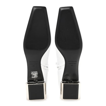 Balenciaga Sheepskin Typo Ankle Booties 39 White 6 of 10