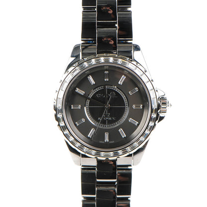 Chanel Titanium Ceramic Diamond Baguette 38mm J12 Automatic Watch 1 of 10