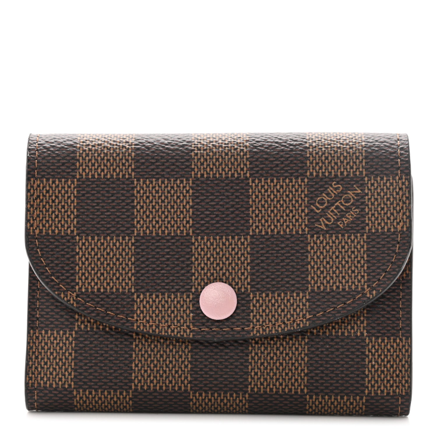 Louis Vuitton Damier Ebene Rosalie Coin Purse Rose Ballerine 1 of 10