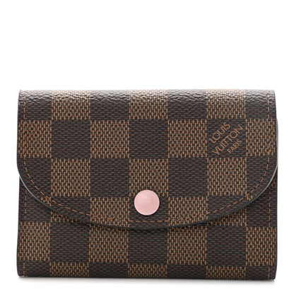 Louis Vuitton Damier Ebene Rosalie Coin Purse Rose Ballerine 1 of 10