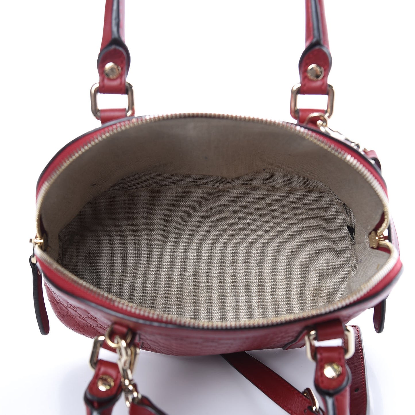 Soft Microguccissima Mini Dome Bag Rosso