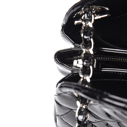 Chanel Patent Quilted Large Just Mademoiselle Bowling Bag Black 11 of 15