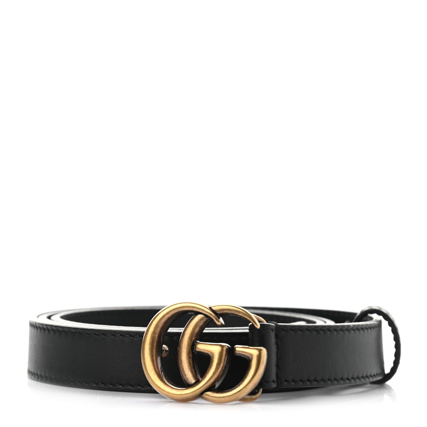 Gucci Calfskin Double G 20mm Belt 90 36 Black 1 of 5
