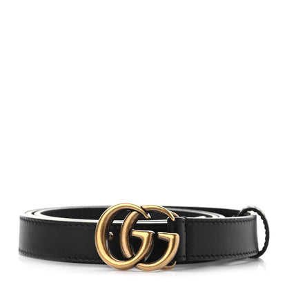 Gucci Calfskin Double G 20mm Belt 90 36 Black 1 of 5