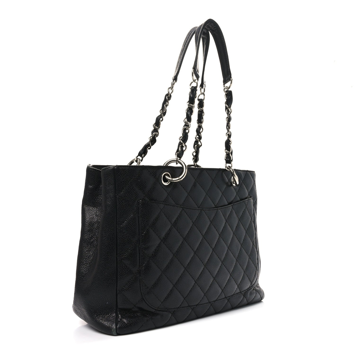 Chanel Caviar Quilted Grand Shopping Tote GST Black 3 of 10