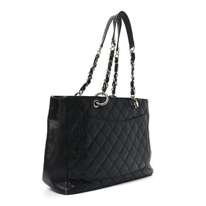 Chanel Caviar Quilted Grand Shopping Tote GST Black 3 of 10