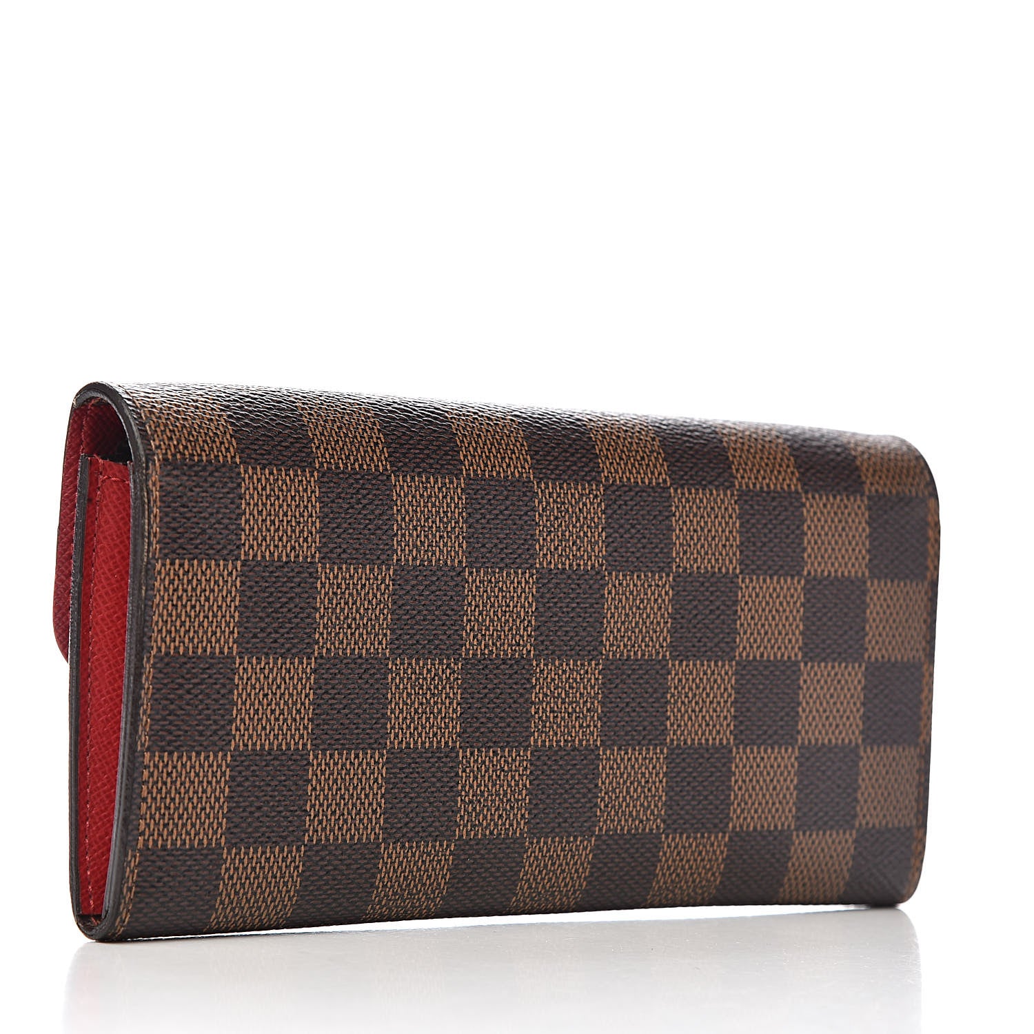 Louis Vuitton Damier Ebene Emilie Wallet Red 3 of 8