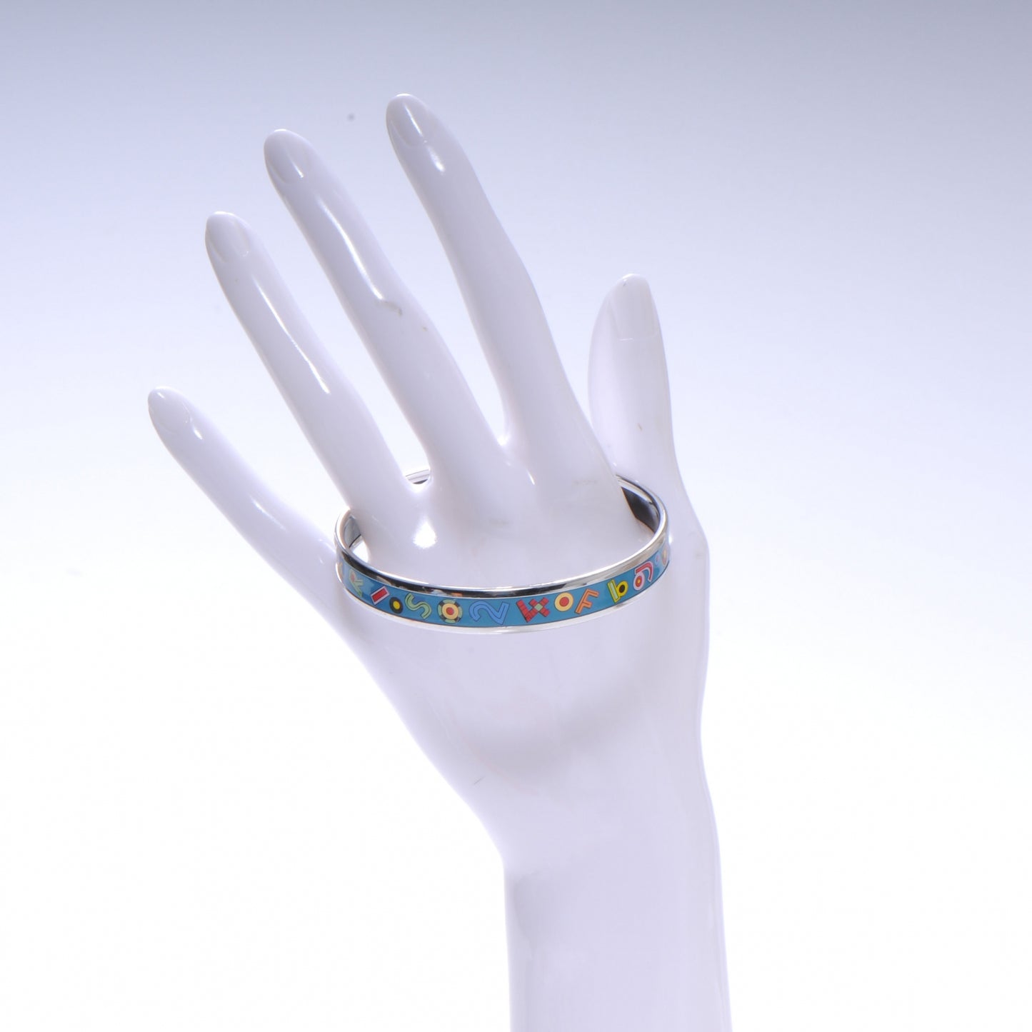 Enamel Narrow Printed Bracelet Tohu Bohu Bleu 65
