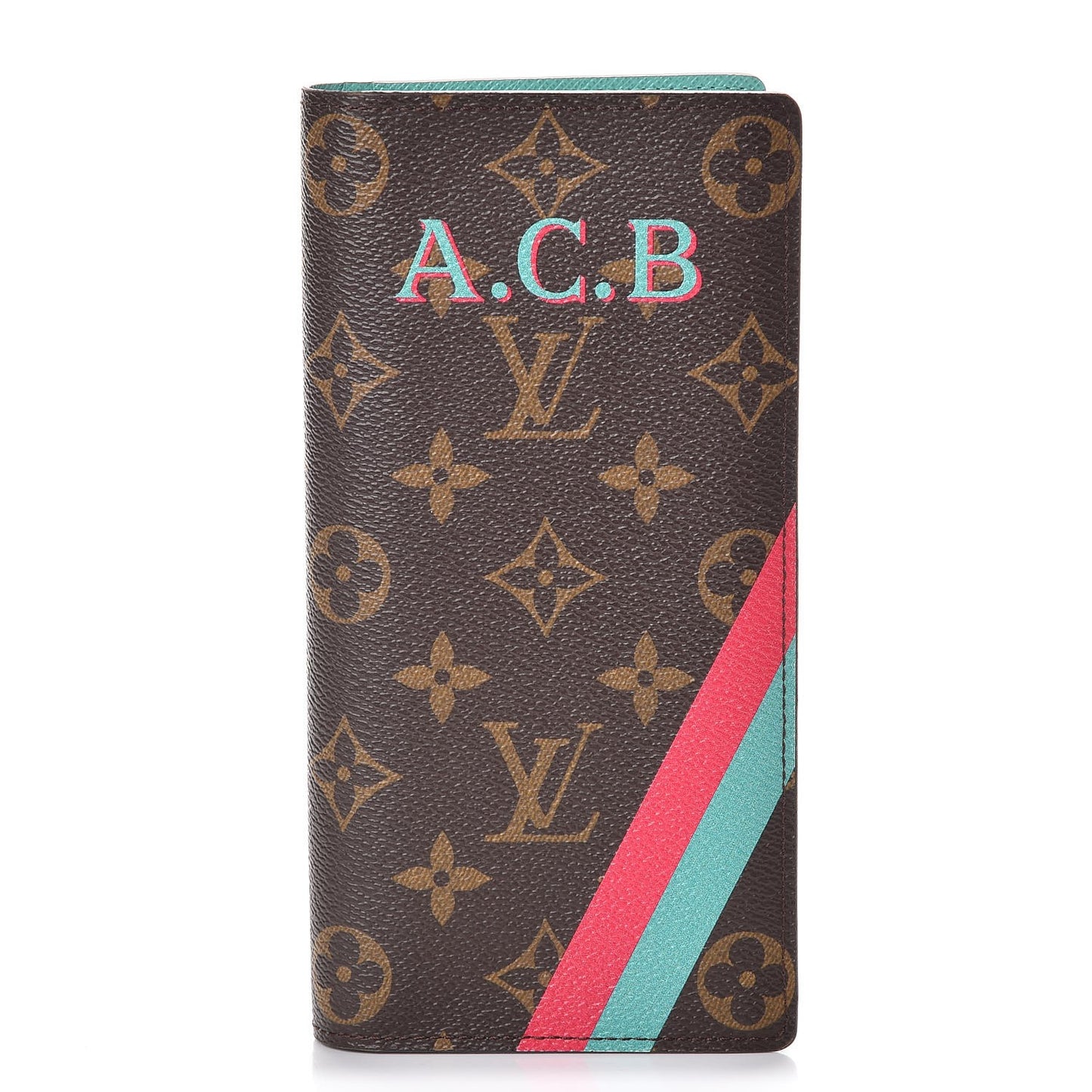 Monogram My LV Heritage Brazza Wallet Pink Turquoise