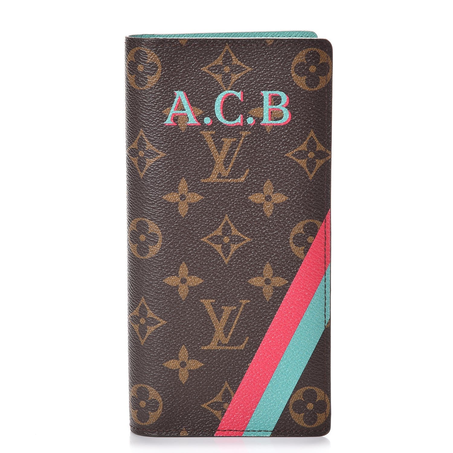 Louis Vuitton Monogram My LV Heritage Brazza Wallet Pink Turquoise 1 of 9