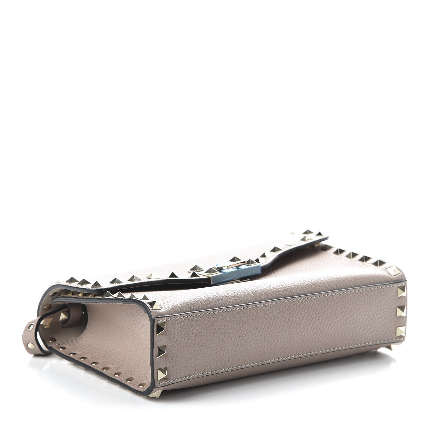 Valentino Garavani Pebbled Calfskin Medium Rockstud Flip Lock Crossbody Bag Poudre 3 of 8