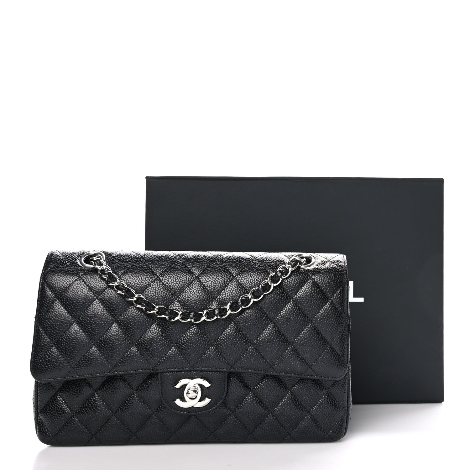 Chanel Caviar Quilted Medium Double Flap Black 11 of 11