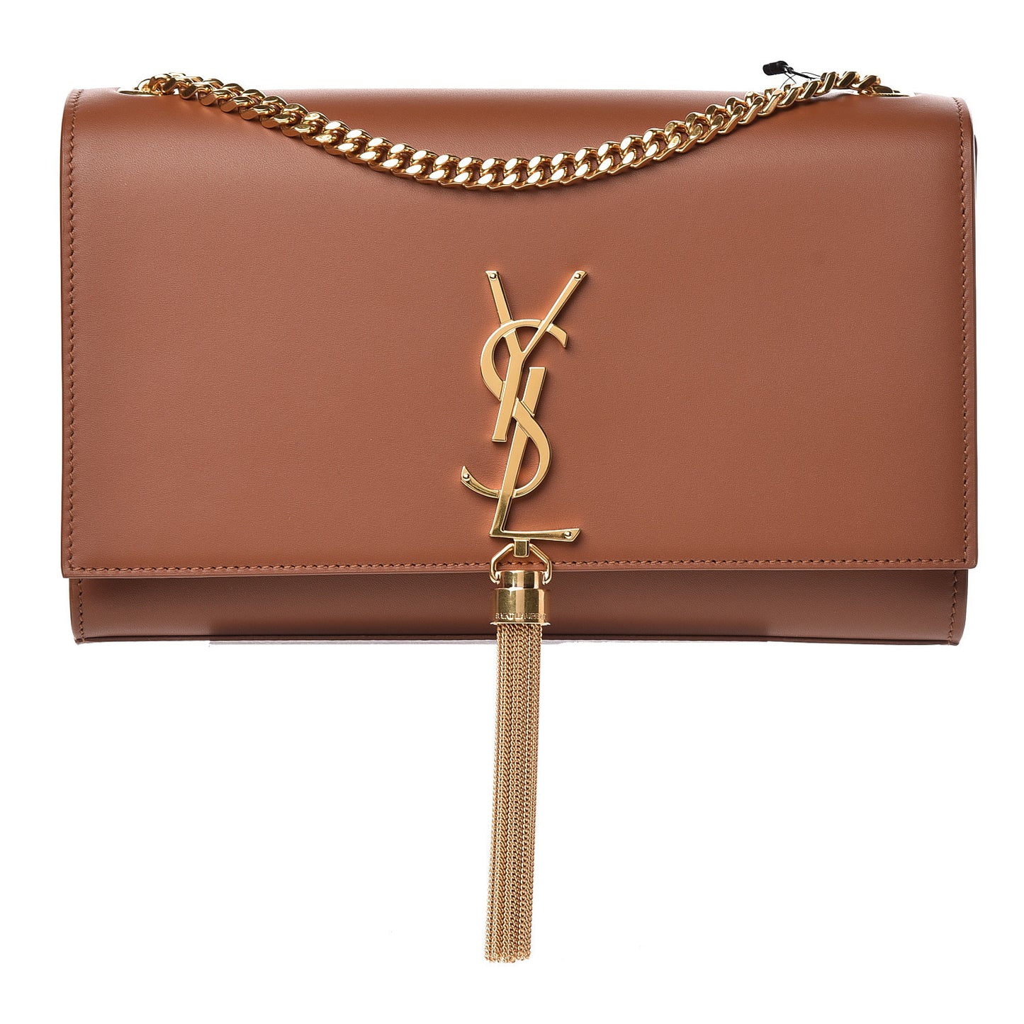 Smooth Calfskin Medium Classic Monogram Kate Tassel Brown