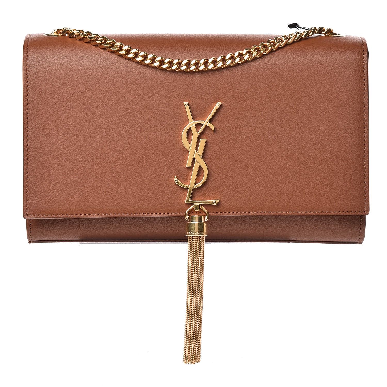 Saint Laurent Smooth Calfskin Medium Classic Monogram Kate Tassel Brown 1 of 10