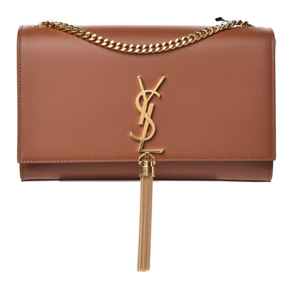 Saint Laurent Smooth Calfskin Medium Classic Monogram Kate Tassel Brown 1 of 10
