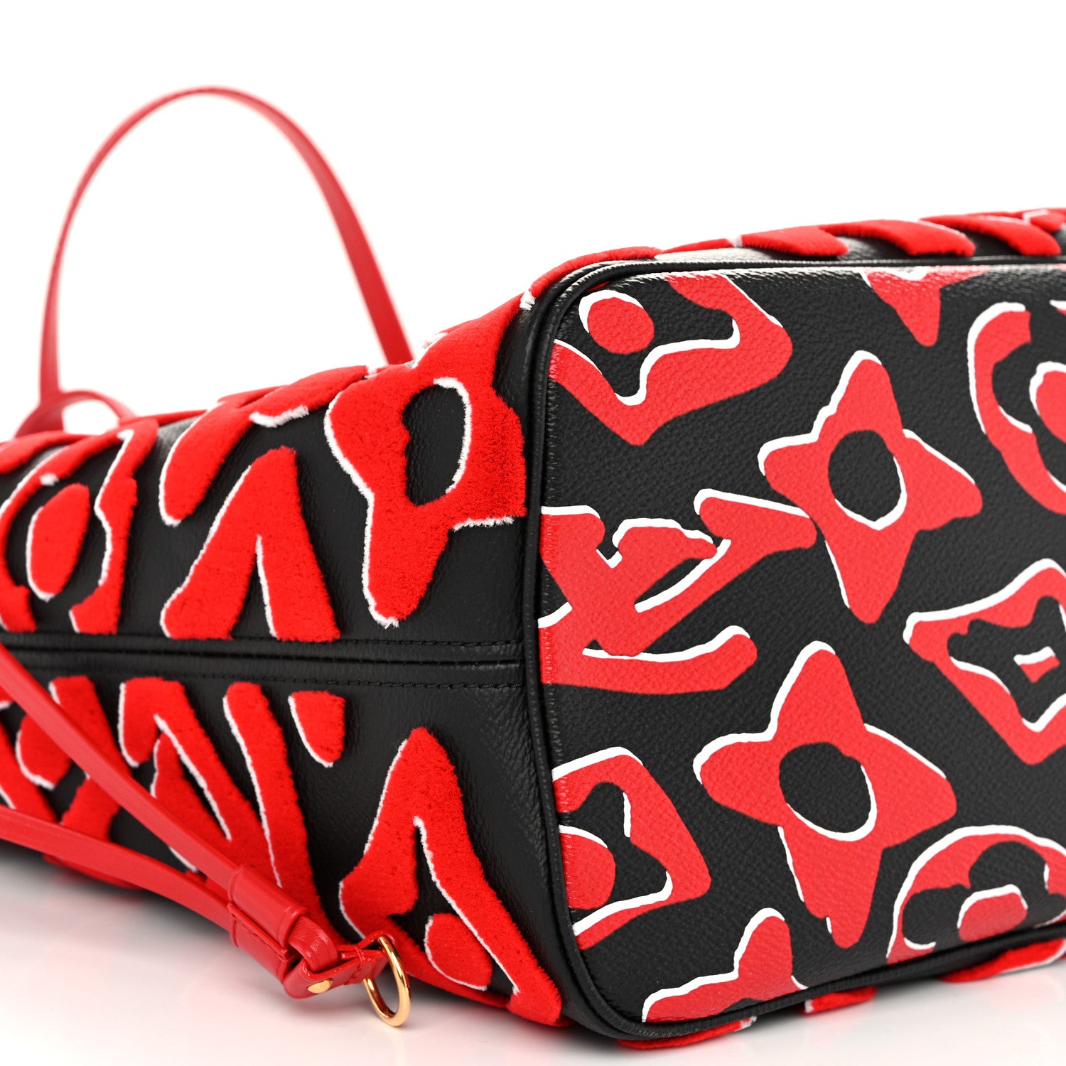 Louis Vuitton X UF Tufted Monogram Neverfull MM Black Red 9 of 11