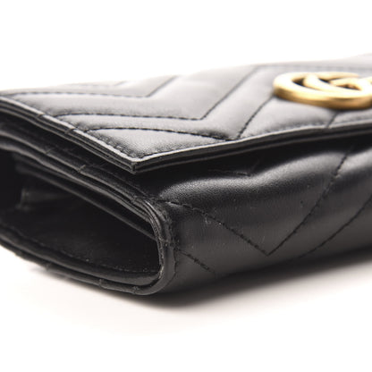 Gucci Calfskin Matelasse GG Marmont Continental Wallet Black 6 of 8