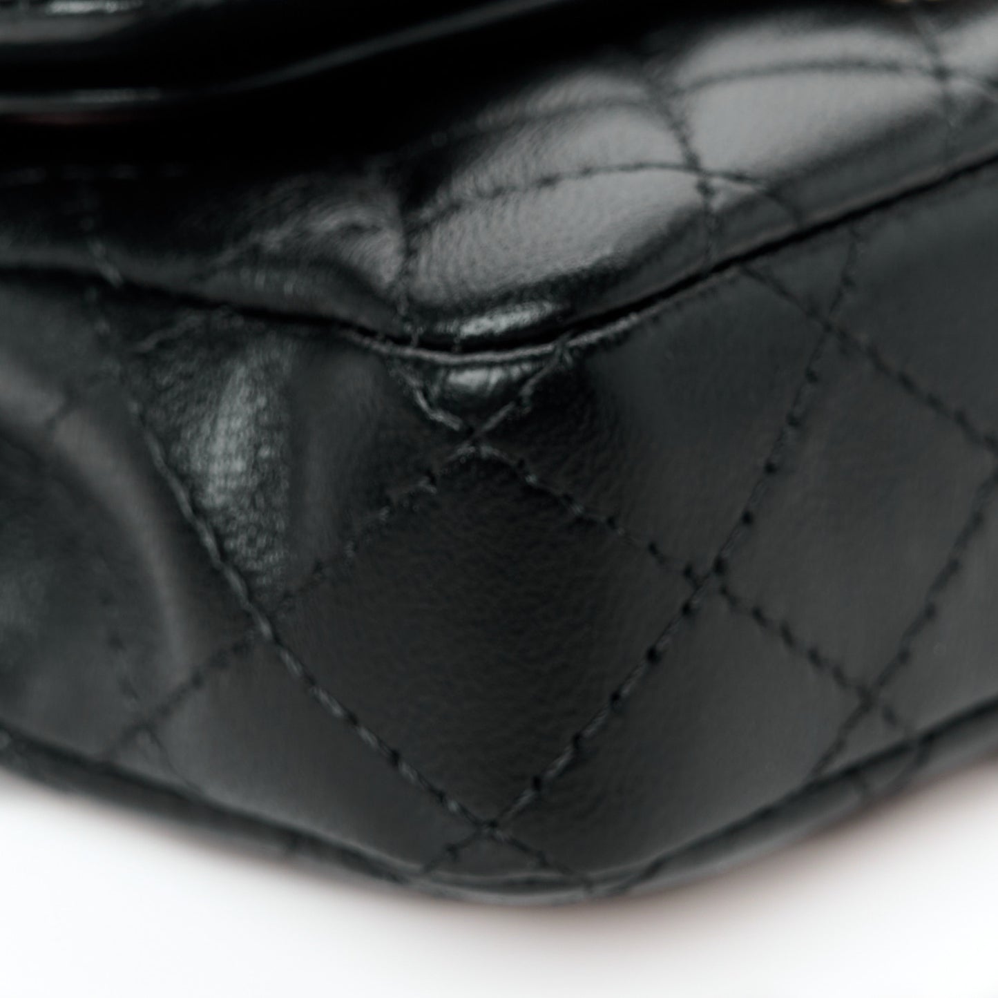 Lambskin Quilted Mini Double Flap With Hook Black