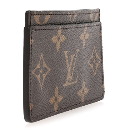 Louis Vuitton Monogram Calfskin Simple Card Holder Blue Green 3 of 6