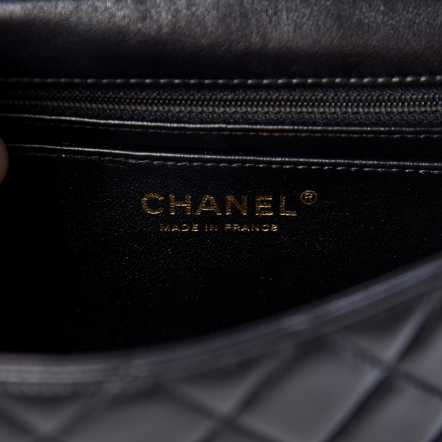 Lambskin Quilted Mini Rectangular Flap Black
