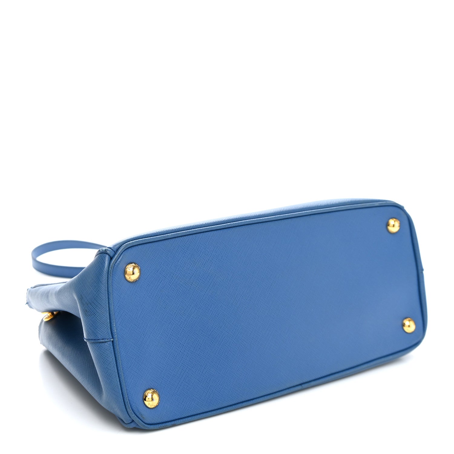 Prada Saffiano Small Galleria Double Zip Tote Azzurro 4 of 13