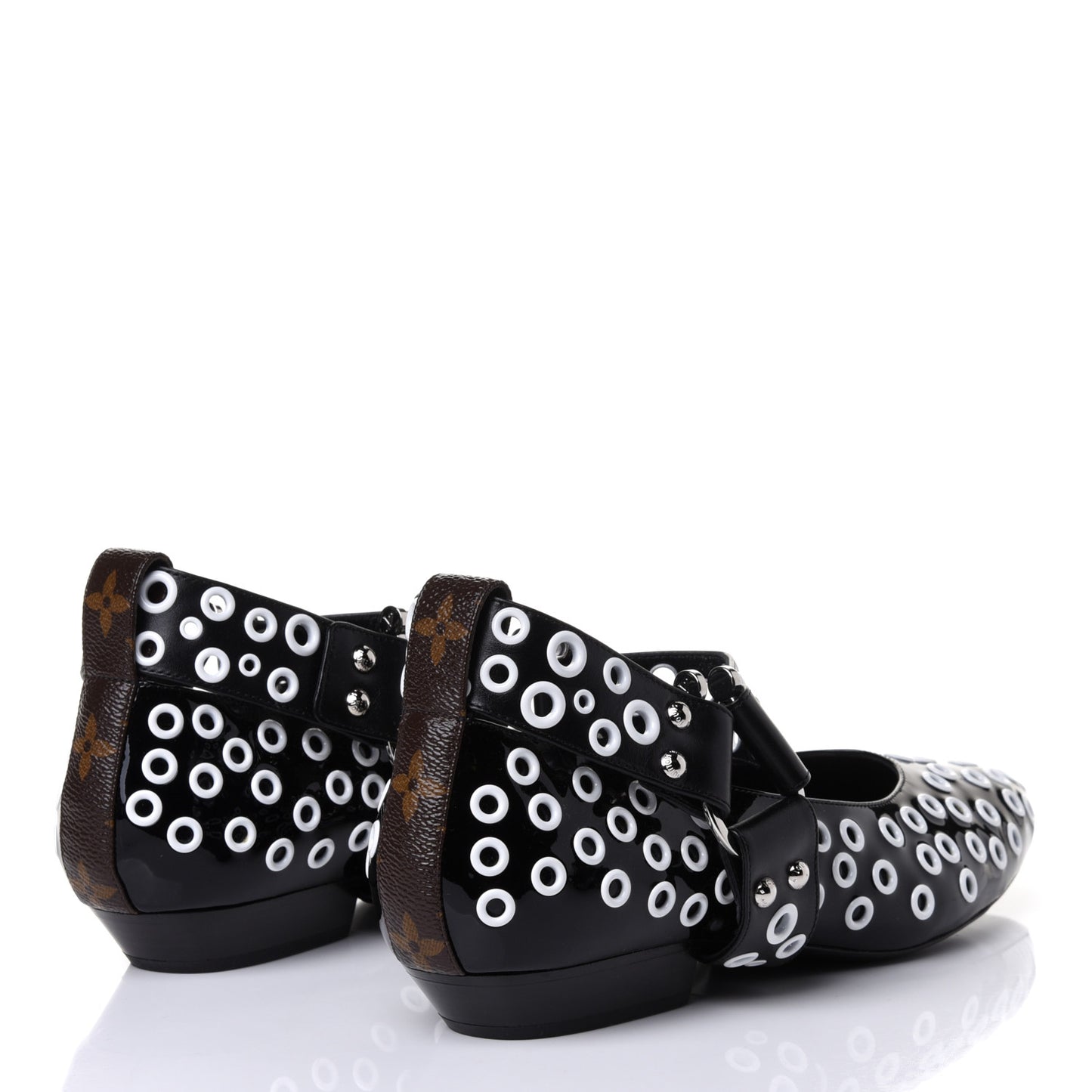 Calfskin Monogram Rhapsody Ballerina Flats 39 Black