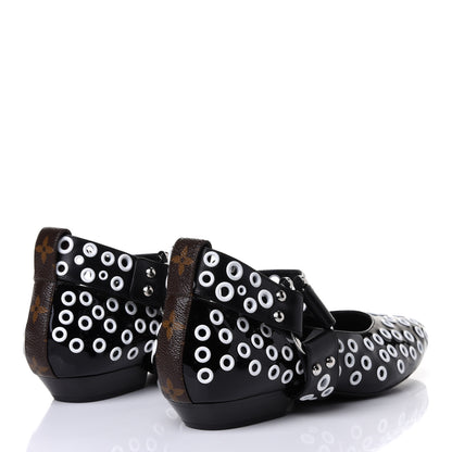 Louis Vuitton Calfskin Monogram Rhapsody Ballerina Flats 39 Black 3 of 4
