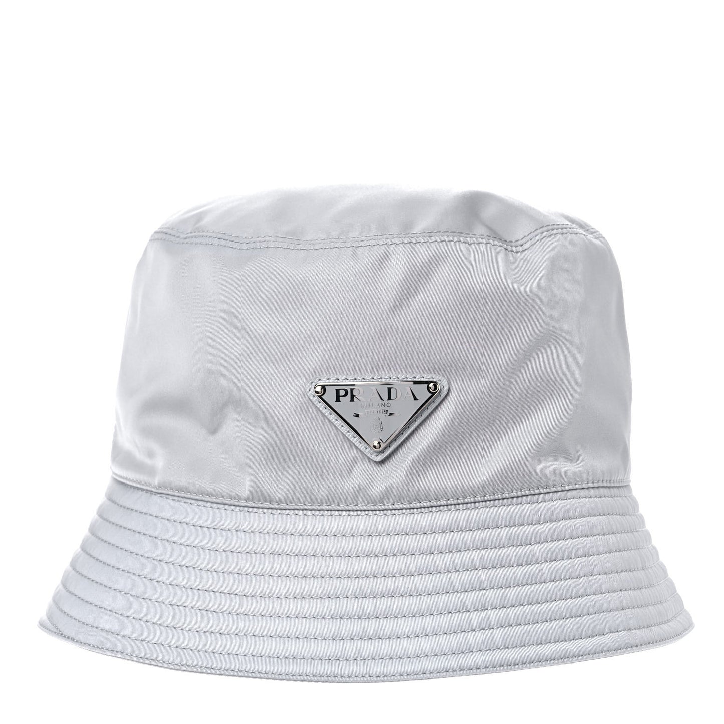 Re-Nylon Metal Triangle Logo Womens Bucket Hat M Fiordaliso