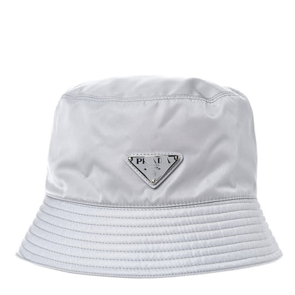 Prada Re-Nylon Metal Triangle Logo Womens Bucket Hat M Fiordaliso 5 of 7