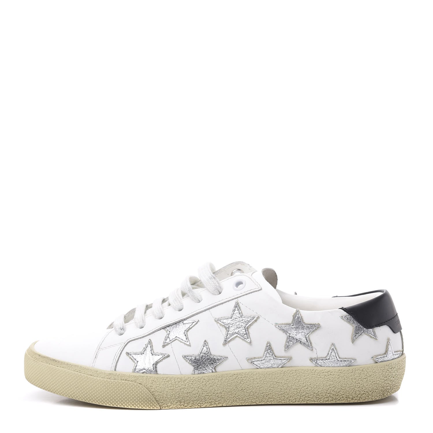 Saint Laurent Nappa Star Court Sneakers 36.5 Off White 1 of 12