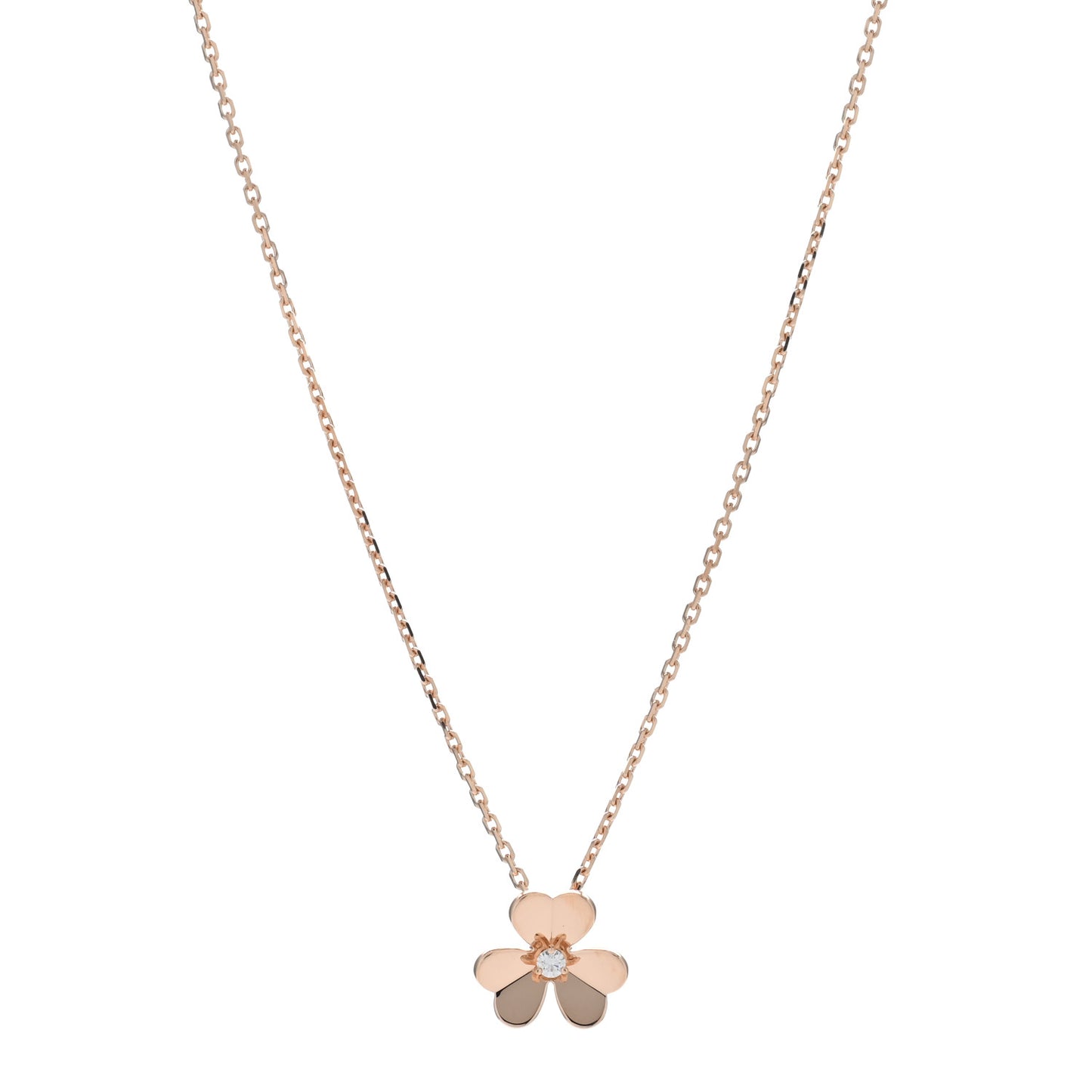 18K Rose Gold Diamond Small Frivole Pendant Necklace
