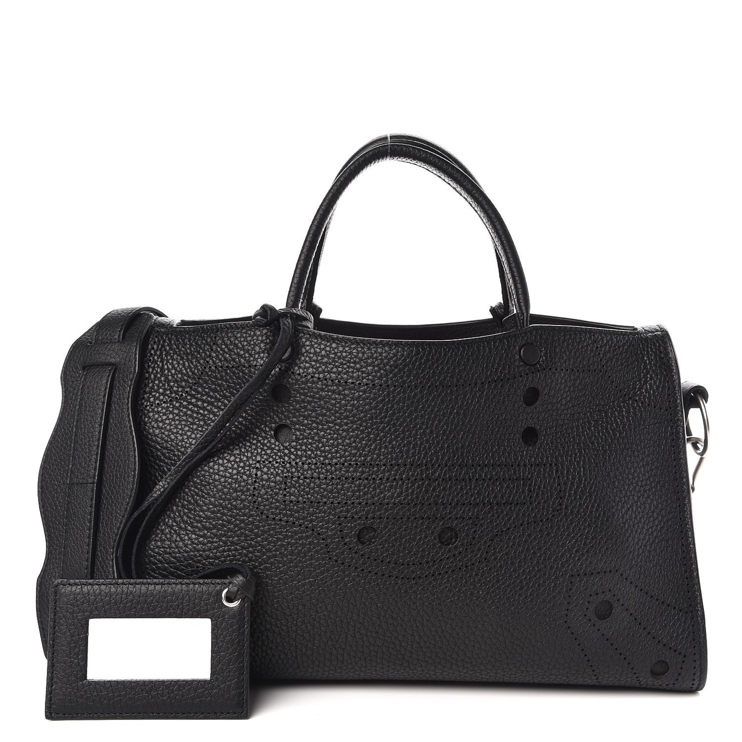 Veau Grana Perforated Blackout Hardware S City Black