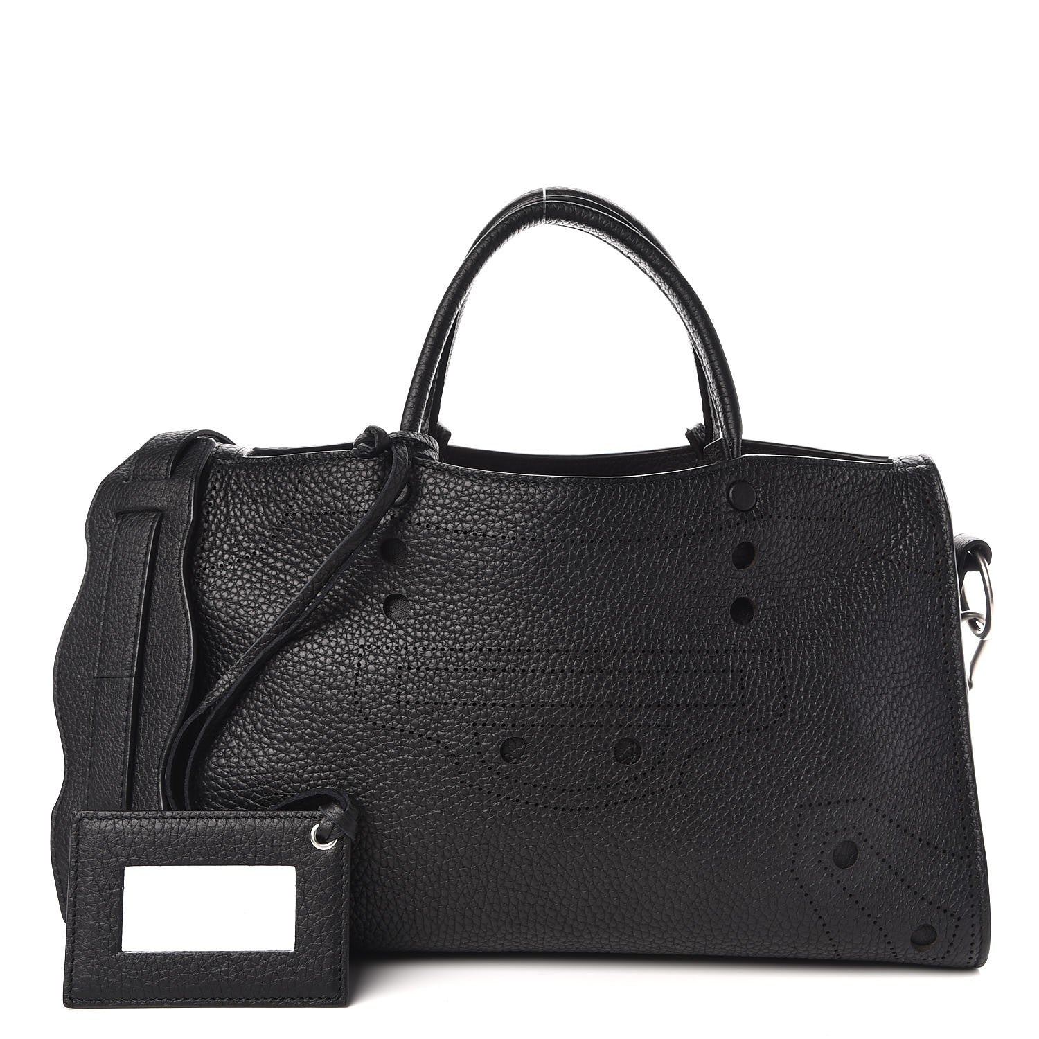 Balenciaga Veau Grana Perforated Blackout Hardware S City Black 1 of 7