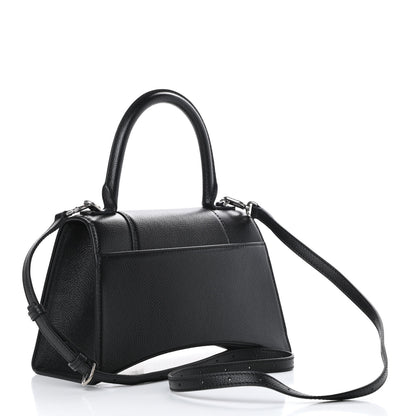 Balenciaga Grained Calfskin Small Hourglass Top Handle Bag Black 3 of 11