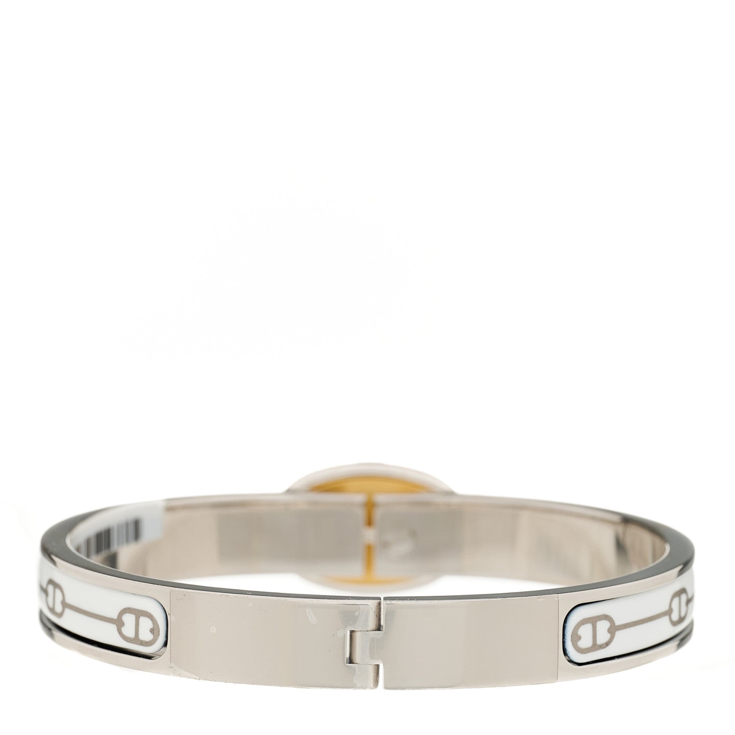 Hermes Enamel Mini Farandole Clic Chaine D'Ancre Bracelet Platine White 2 of 5